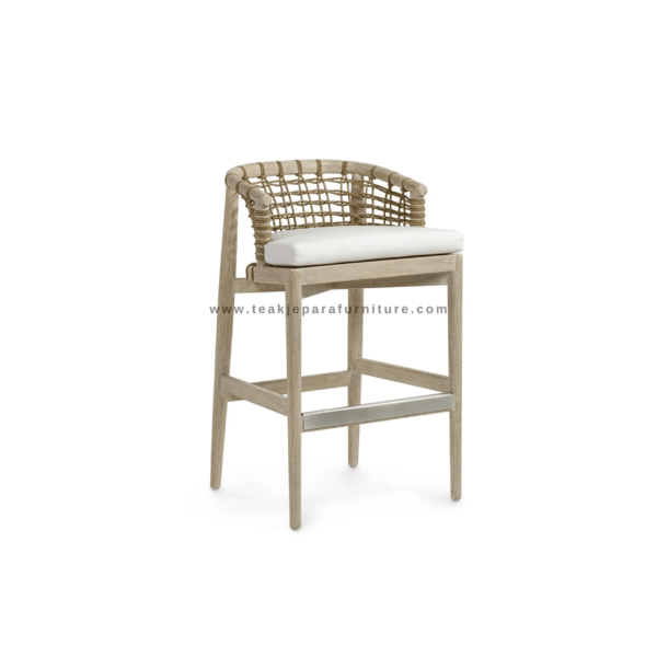 TEAK OUTDOOR MELLROSE BAR CHAIR