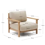 TEAK OUTDOOR TIRRANTE SINGLE SOFA