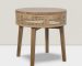 teak wood and rattan side table (1)