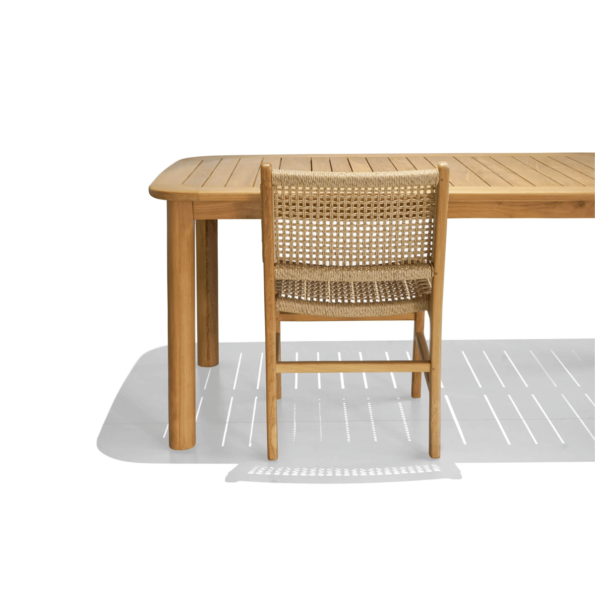 TEAK OUTDOOR NORSAA FIXED DINING TABLE
