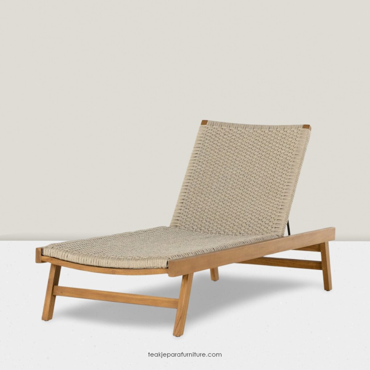 Teak and Rope Sun Lounger