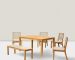 teak rattan dining set (1)