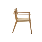 TEAK OUTDOOR PARRAREL ARM DINING CHAIRS