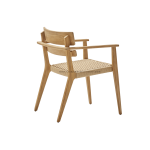 TEAK OUTDOOR PARRAREL ARM DINING CHAIRS