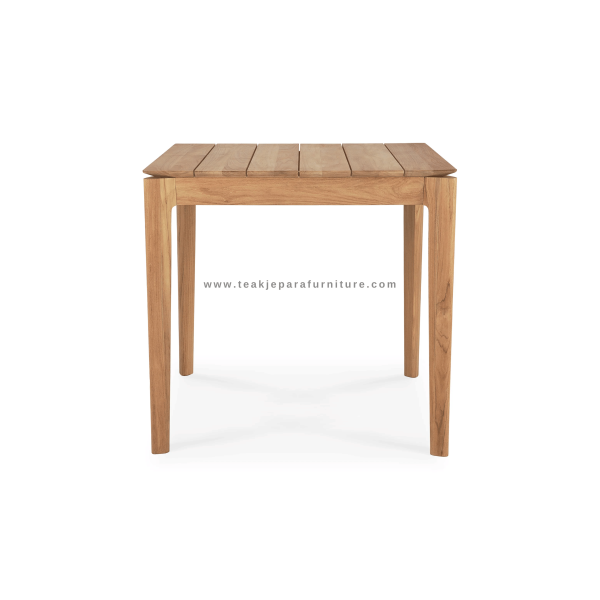 TEAK OUTDOOR BOAK SQUARE FIXED TABLE