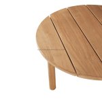 TEAK OUTDOOR QUATROSS ROUND SIDE TABLE
