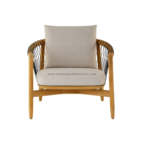 TEAK OUTDOOR CROSSCATCH SINGLE SOFA