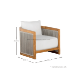 TEAK OUTDOOR ANVALON LOUNGE CHAIR