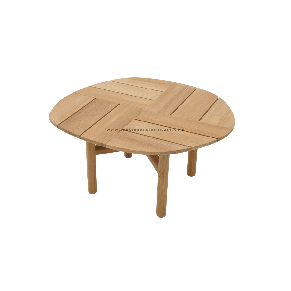 TEAK OUTDOOR JUNNIES ROUND COFFEE TABLE