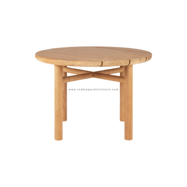 All the timber used in the making of our furniture is cultivated from government certified plantation controlled by Perhutani State Forestry to ensure reforestation and the protection of rain forests vital to the world’s ecosystem. Our commitment to sustainability is paramount. All the teak used in our furniture originates from government-certified plantations managed by Perhutani State Forestry. This ensures responsible sourcing, supporting reforestation efforts and safeguarding vital rainforests. A grade teakwood signifies the highest quality, boasting a consistent appearance and exceptional durability. It is meticulously selected for its freedom from defects, knots, and sapwood, resulting in a refined and visually appealing finish. Furthermore, the kiln-drying process enhances the wood's strength and stability, minimizing the impact of seasonal changes. This ensures that your Teak Outdoor Junnies Round Coffee Table remain a stunning addition to your outdoor space throughout the year, regardless of the weather. We believe in providing only the finest quality teak, meticulously chosen for its impeccable appearance and lasting performance. Each piece is crafted with attention to detail, ensuring an enduring legacy of elegance and comfort in your outdoor living space. A grade teakwood means free of any defects, free of knots, no white streaks, no sapwood and looks in similar color. For the sturdy construction, kiln dried wood will make the products stand beautifully in your garden and no matter what season you have. For us, good selected teak means free of any defects, free of knots, no sapwood and looks in similar color.