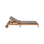 TEAK OUTDOOR GRECK CHAISE SUN LOUNGER