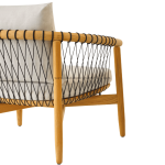 TEAK OUTDOOR CROSSCATCH SINGLE SOFA