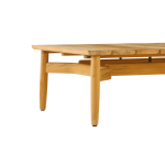 TEAK OUTDOOR CROSSCATCH RECTA COFFEE TABLE