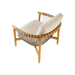 TEAK OUTDOOR CROSSCATCH SINGLE SOFA