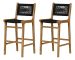 Teak & Woven Rope Bar Stool