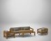 Teak deep seating sofa