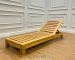 solid teak sun lounger