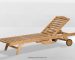 solid wood sun lounger