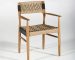 teak and synthetic rattan dining chair