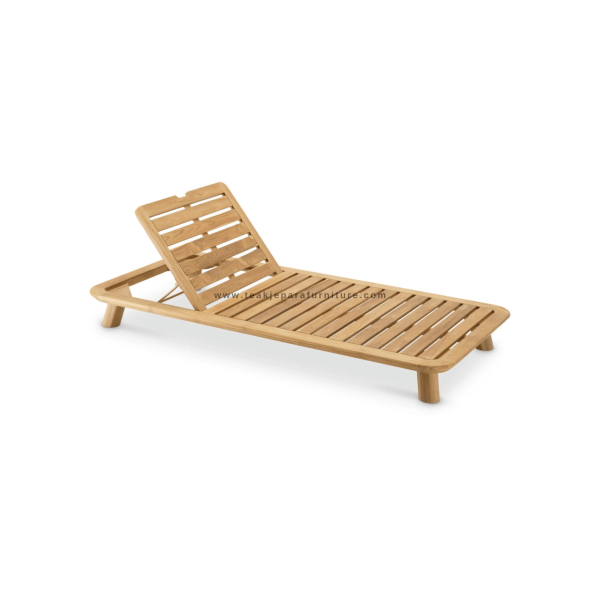 TEAK OUTDOOR WRESTON CHAISE SUN LOUNGER