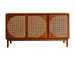 solid wood and rttan sideboard