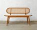teak and rattan bench