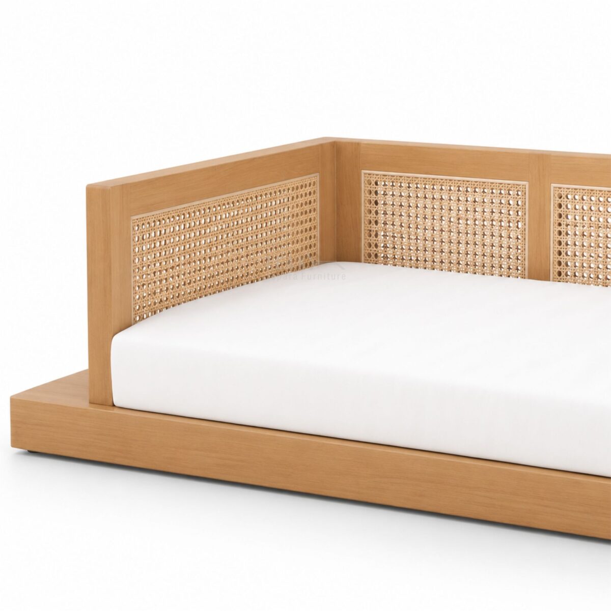 Teak Outdoor Aurel Cane Daybed