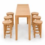Teak Outdoor Luxen Bar Table Set
