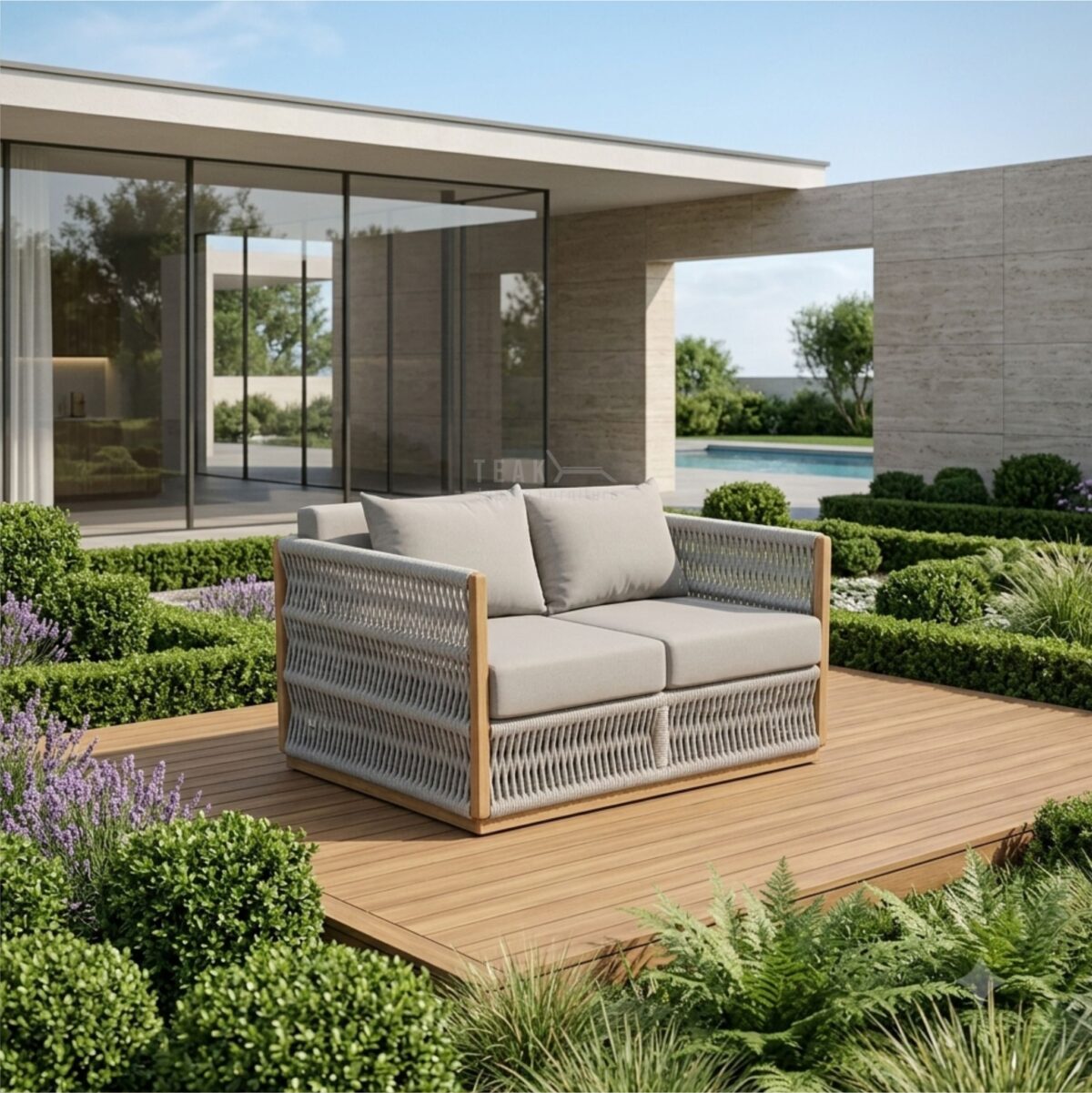 Teak Outdoor Velora Woven Sofa