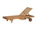 solid teak sun lounger