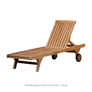 solid wood teak sun lounger