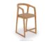 teak and rattan bar stool