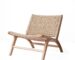 teak and rope lounge chair