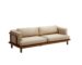 teak patio sofa with cushion