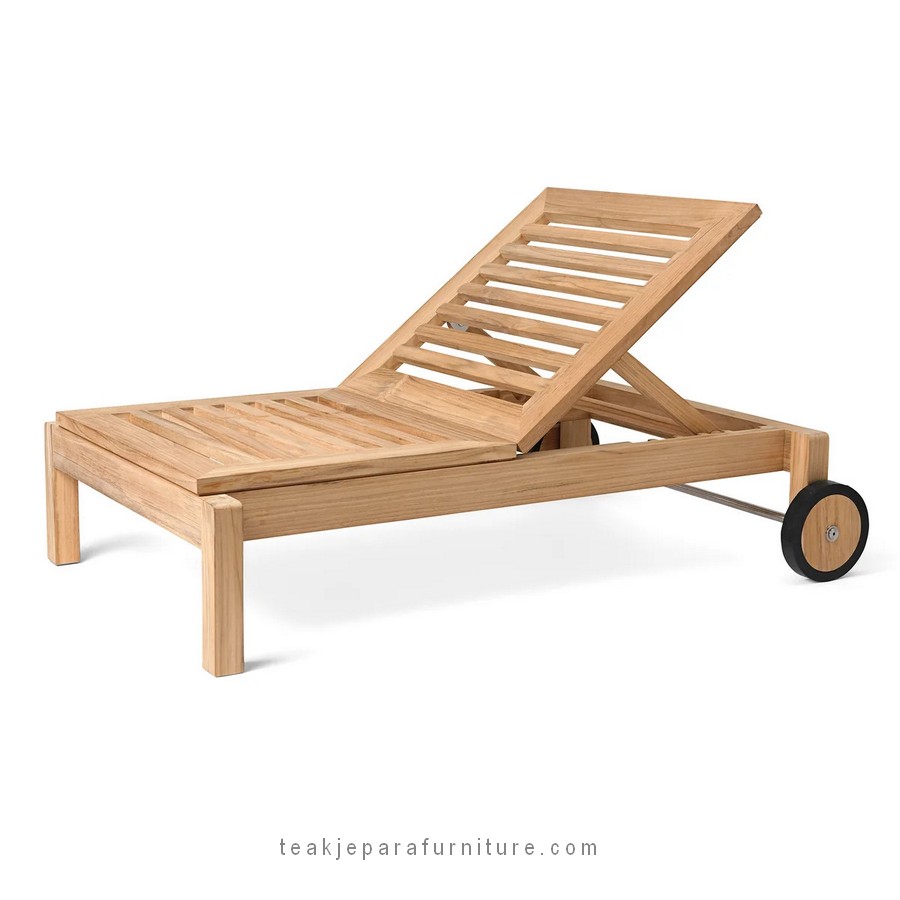 Teak Patio Sun Lounger