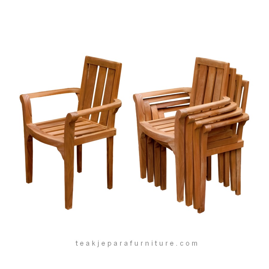 teak stacking dining chair