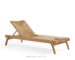 solid teak and synthetic rattan sun lounger