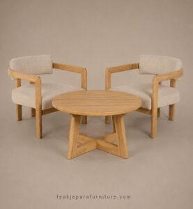teak wood coffee table round