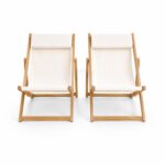 Teak Outdoor Orian Folding Lounger Chair