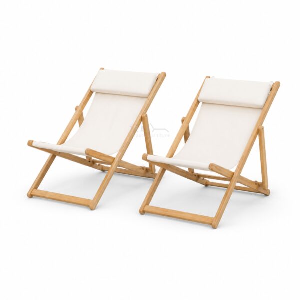 Teak Outdoor Orian Folding Lounger Chair