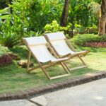 Teak Outdoor Orian Folding Lounger Chair
