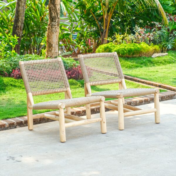 Teak Outdoor Taven Woven Lounge Chair