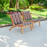 TEAK OUTDOOR ZAREN PATTERNED LOUNGE CHAIR - Image 2