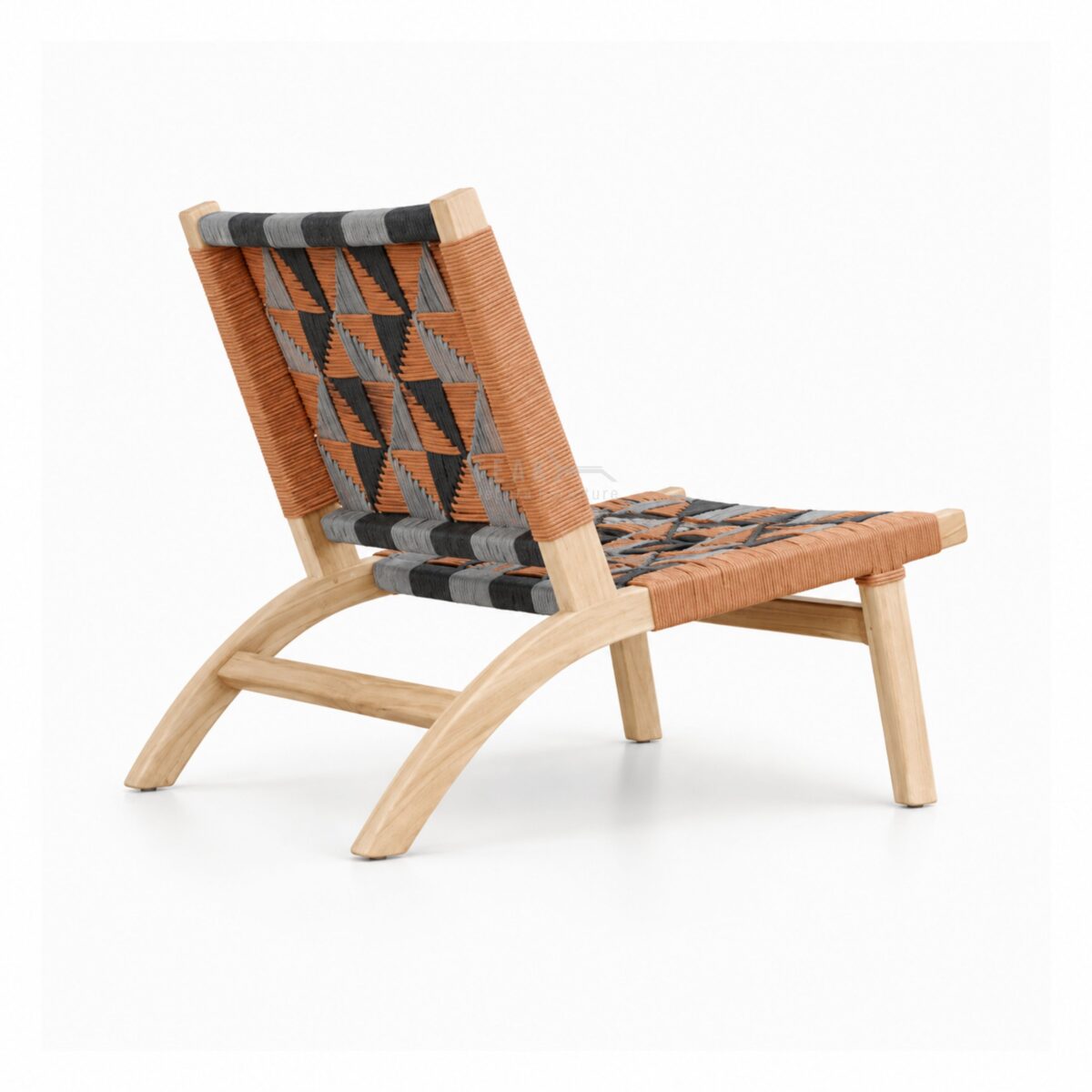 TEAK OUTDOOR ZAREN PATTERNED LOUNGE CHAIR - Image 3