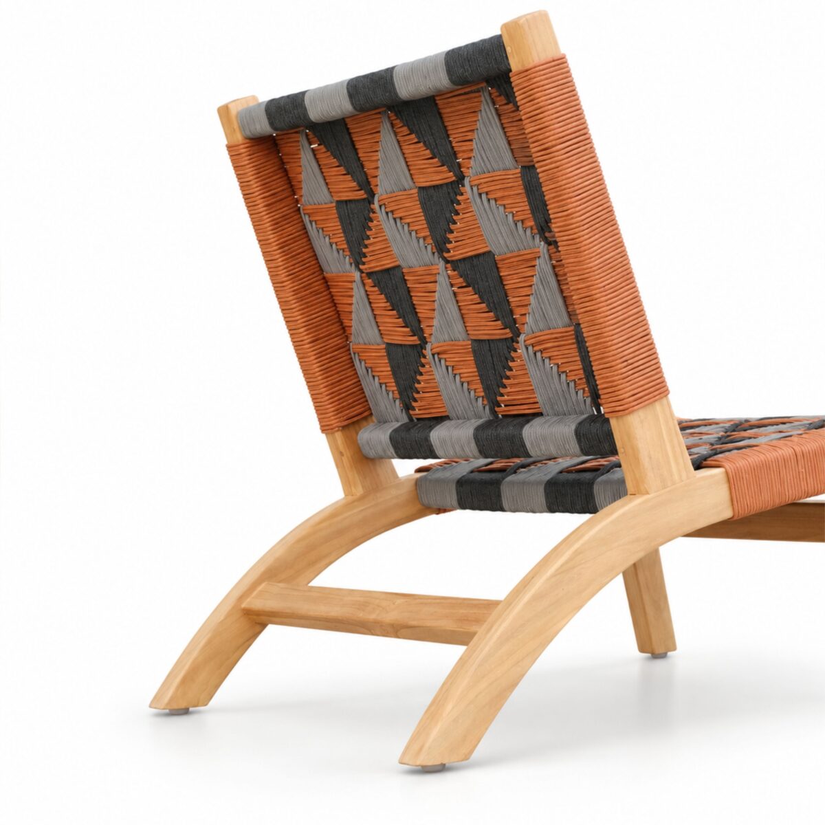 TEAK OUTDOOR ZAREN PATTERNED LOUNGE CHAIR - Image 5