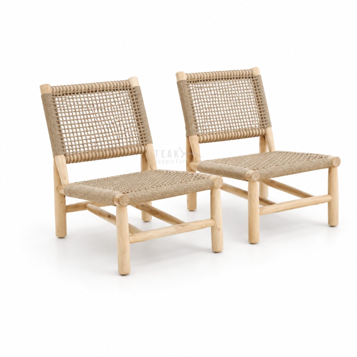Teak Outdoor Taven Woven Lounge Chair
