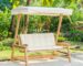 teak garden swings