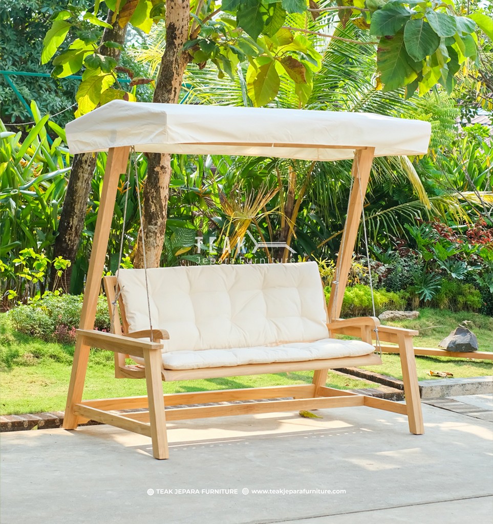 teak garden swings