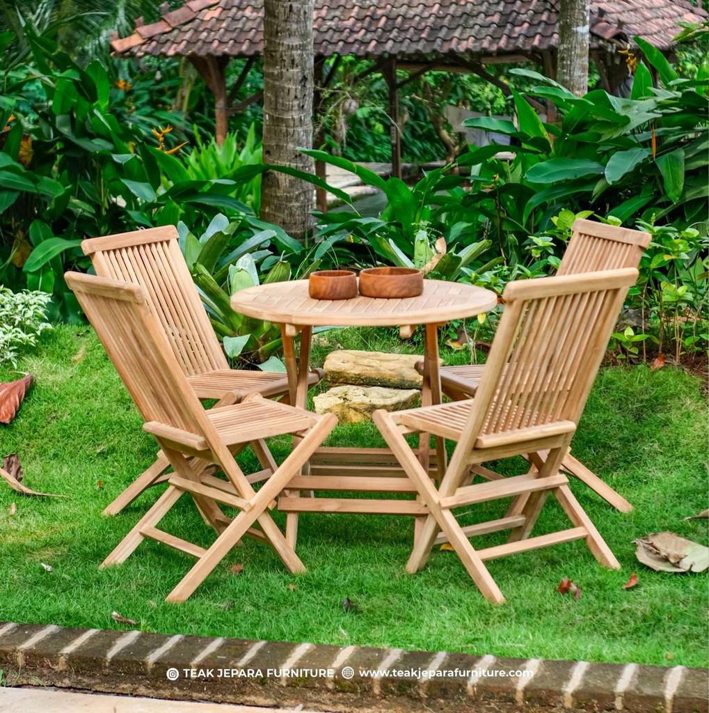 teak outdoor folding chair