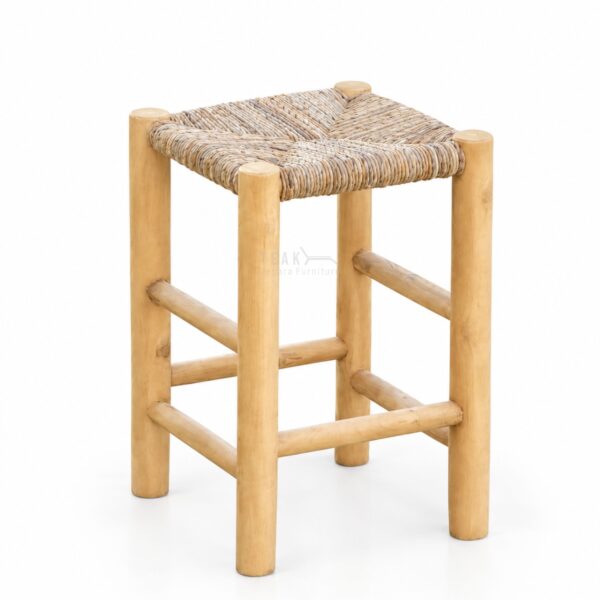 Teak Outdoor Narva Woven Stool
